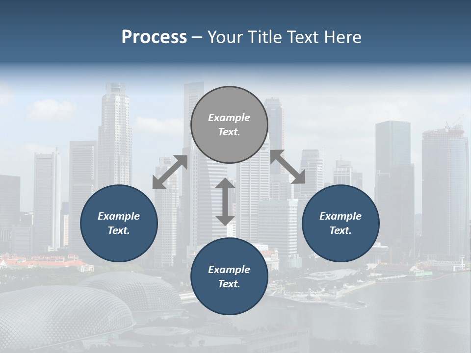 Skyline Of Singapore Business District, Singapore PowerPoint Template
