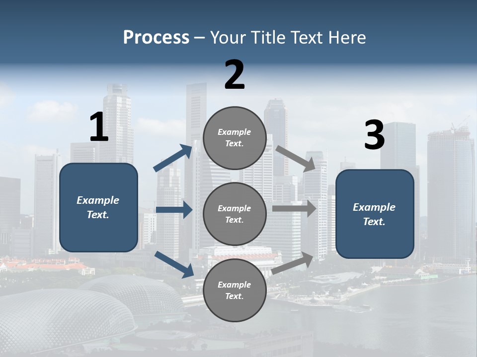 Skyline Of Singapore Business District, Singapore PowerPoint Template
