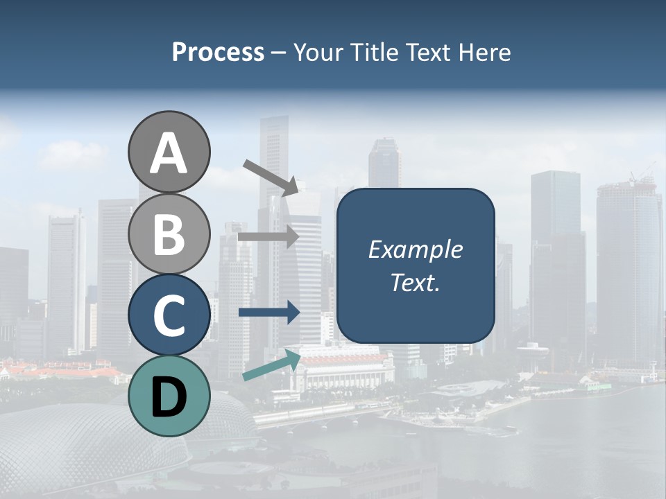 Skyline Of Singapore Business District, Singapore PowerPoint Template