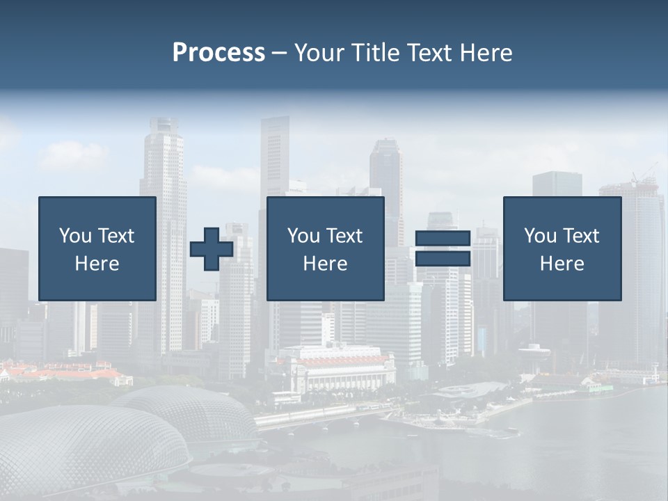 Skyline Of Singapore Business District, Singapore PowerPoint Template