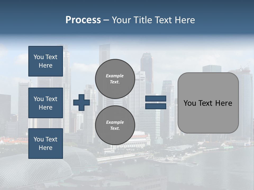 Skyline Of Singapore Business District, Singapore PowerPoint Template