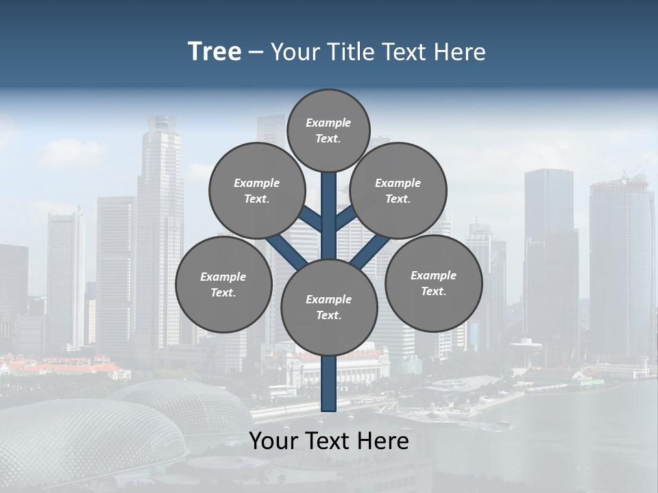 Skyline Of Singapore Business District, Singapore PowerPoint Template