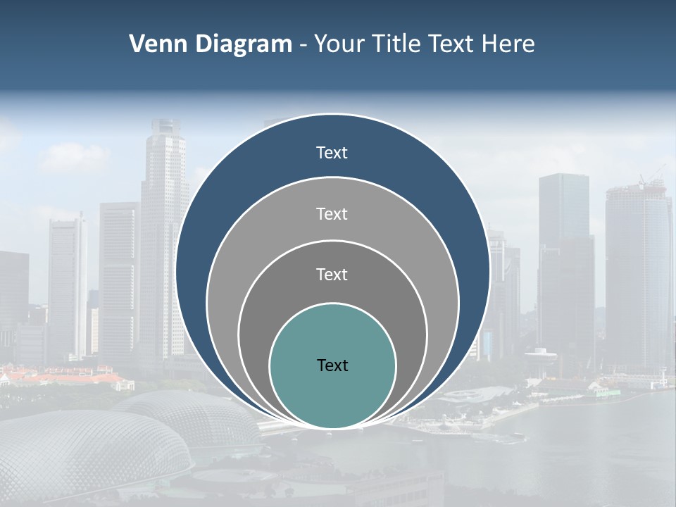 Skyline Of Singapore Business District, Singapore PowerPoint Template