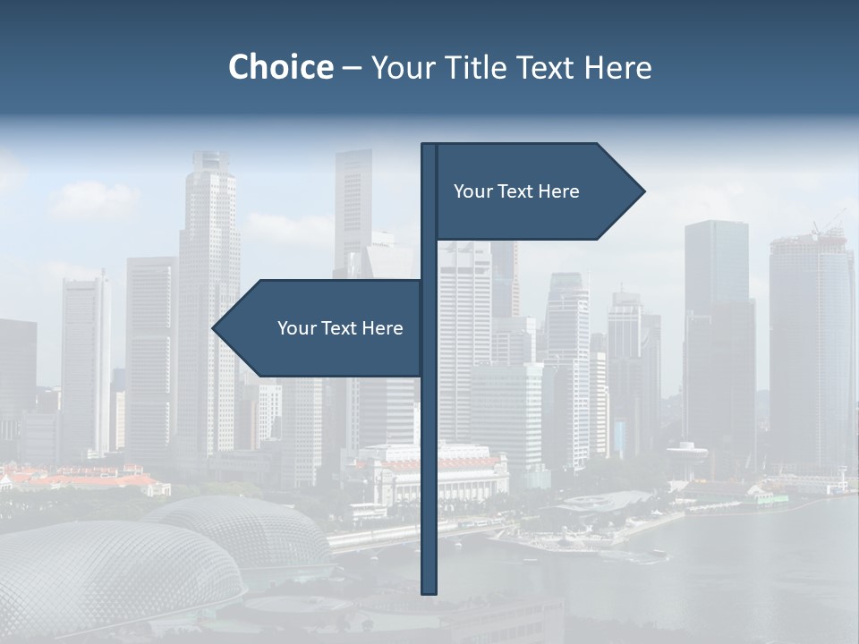 Skyline Of Singapore Business District, Singapore PowerPoint Template