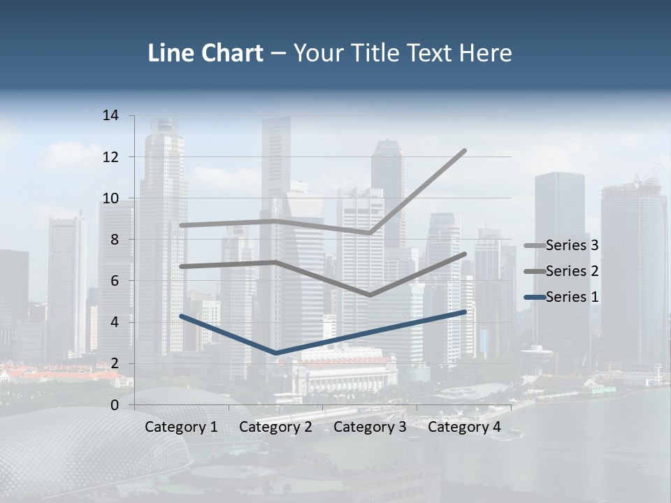 Skyline Of Singapore Business District, Singapore PowerPoint Template