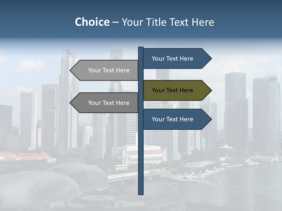 Skyline Of Singapore Business District, Singapore PowerPoint Template
