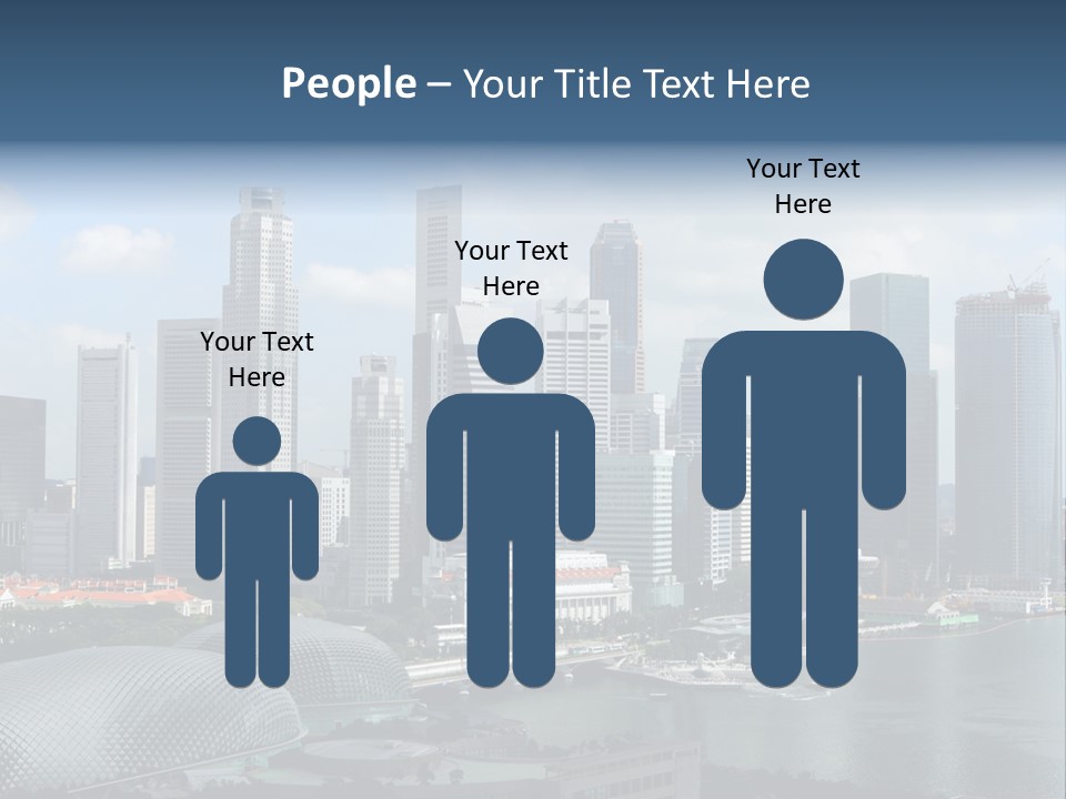 Skyline Of Singapore Business District, Singapore PowerPoint Template