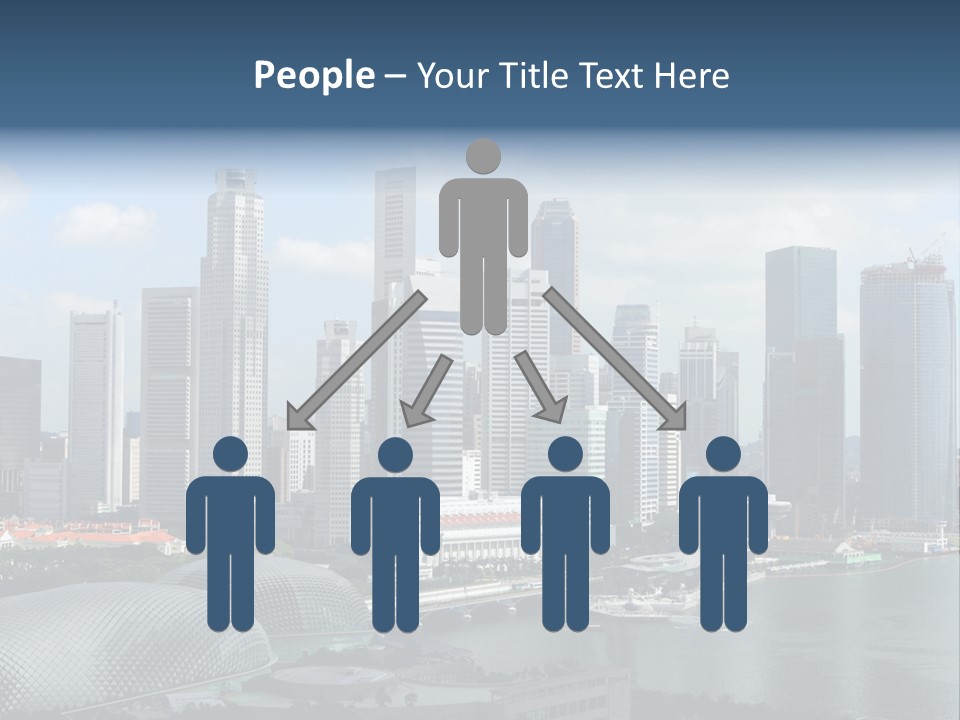 Skyline Of Singapore Business District, Singapore PowerPoint Template