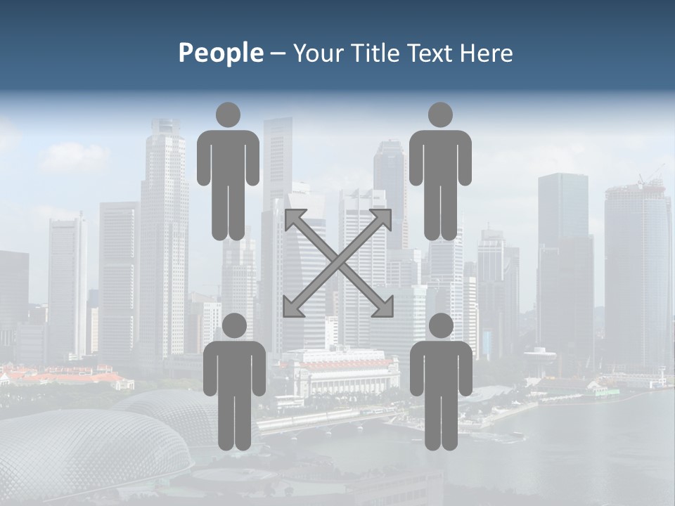 Skyline Of Singapore Business District, Singapore PowerPoint Template