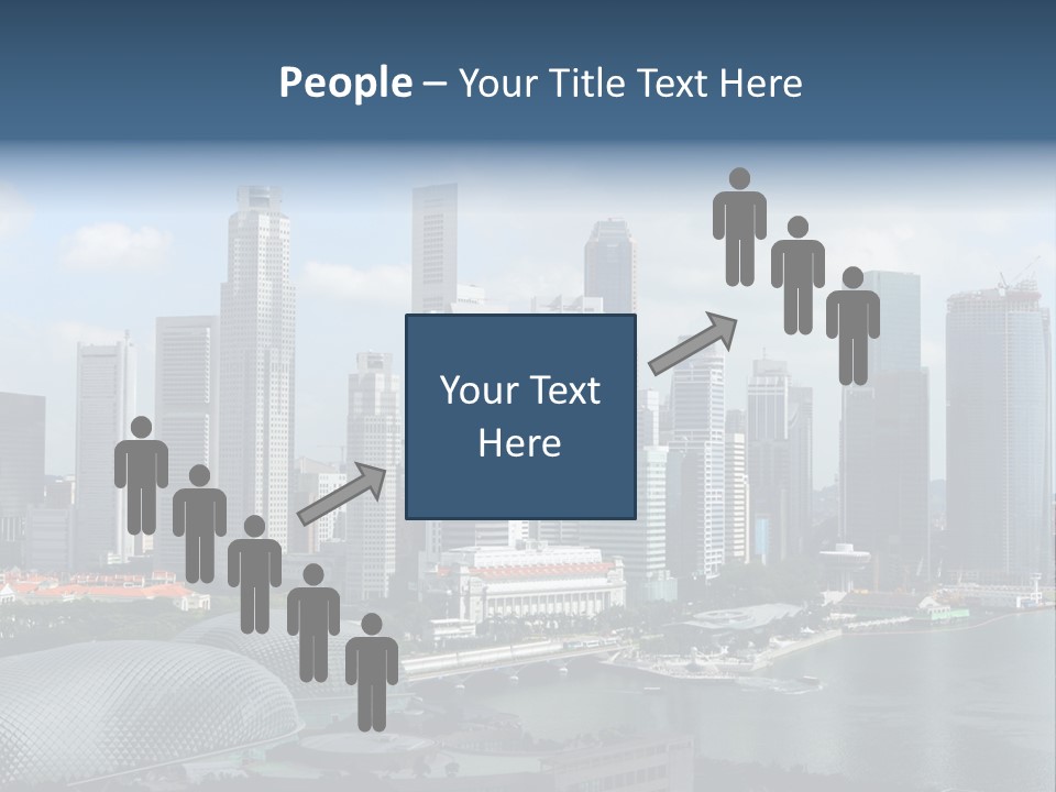 Skyline Of Singapore Business District, Singapore PowerPoint Template