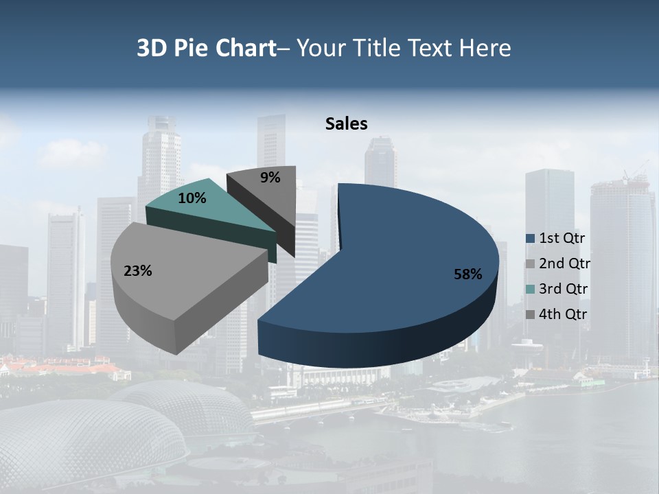 Skyline Of Singapore Business District, Singapore PowerPoint Template