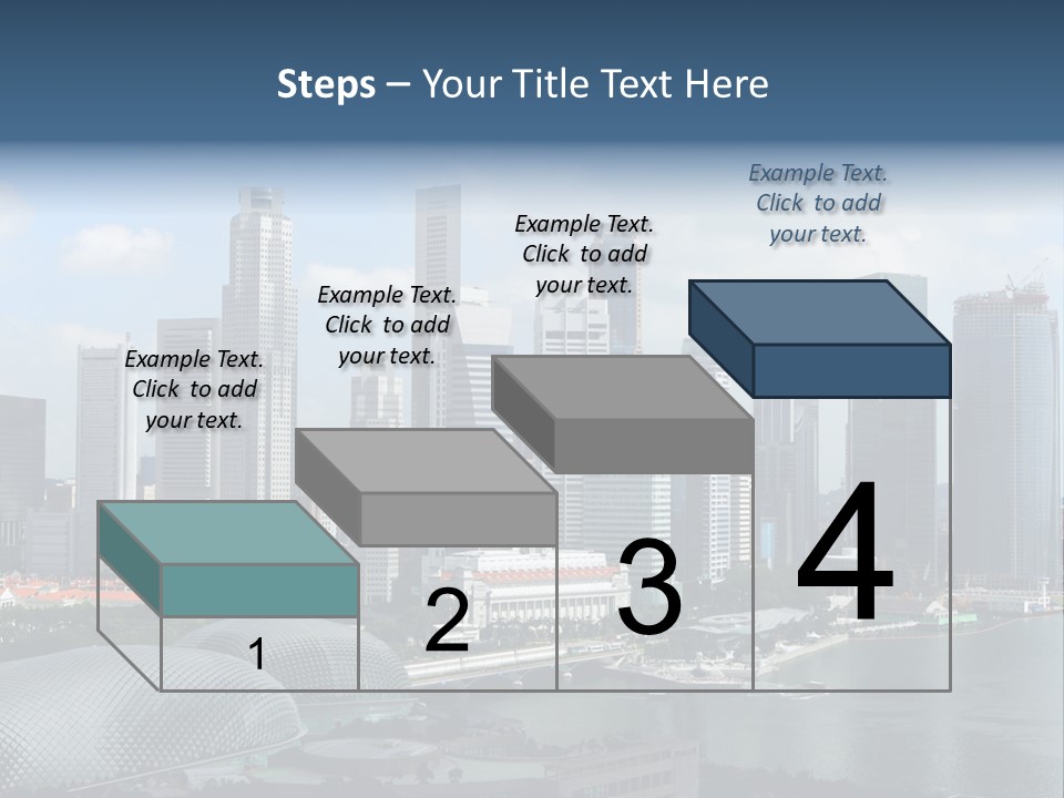 Skyline Of Singapore Business District, Singapore PowerPoint Template
