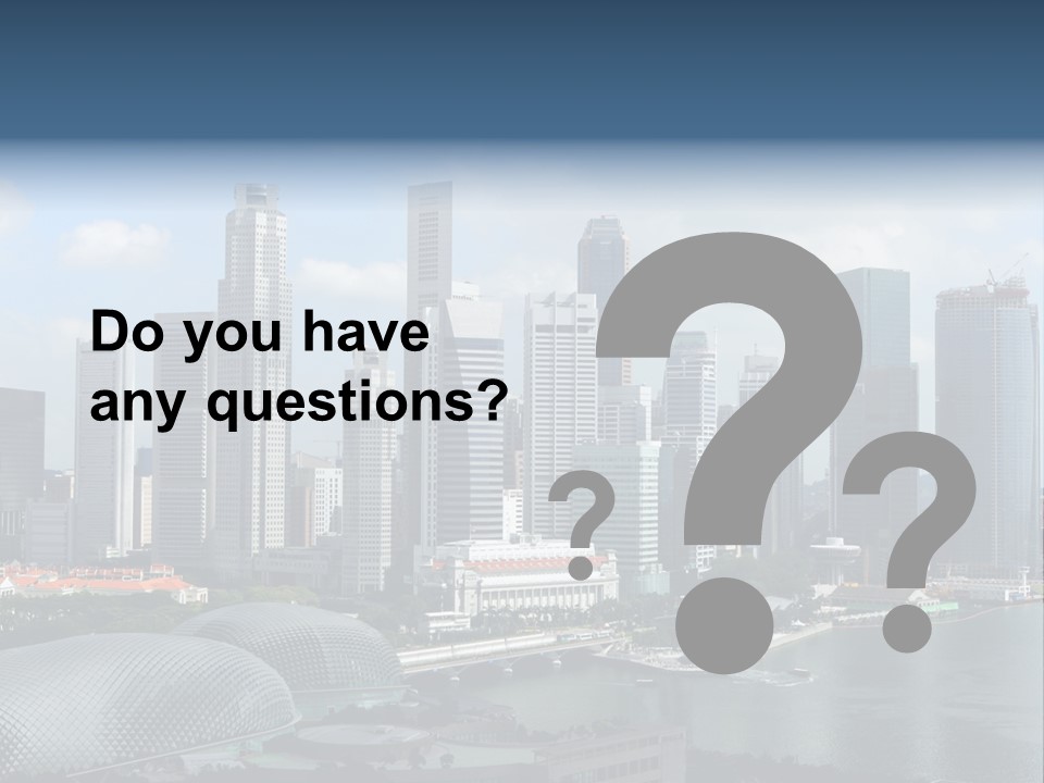 Skyline Of Singapore Business District, Singapore PowerPoint Template