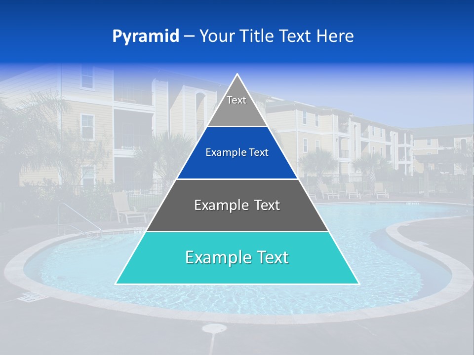Swimming Pool And Apartment Houses PowerPoint Template