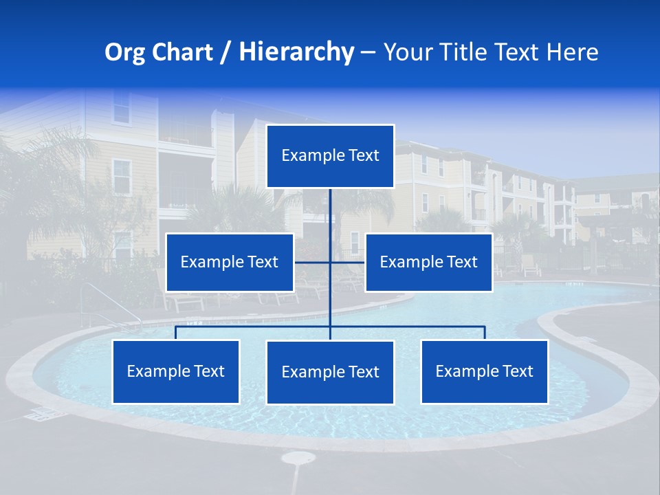 Swimming Pool And Apartment Houses PowerPoint Template