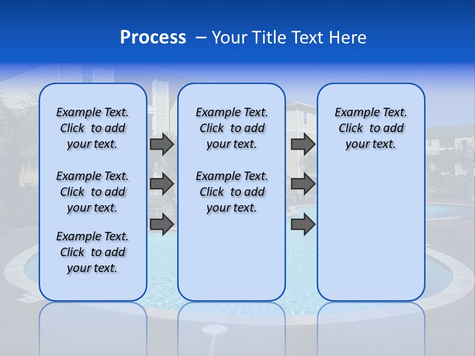 Swimming Pool And Apartment Houses PowerPoint Template