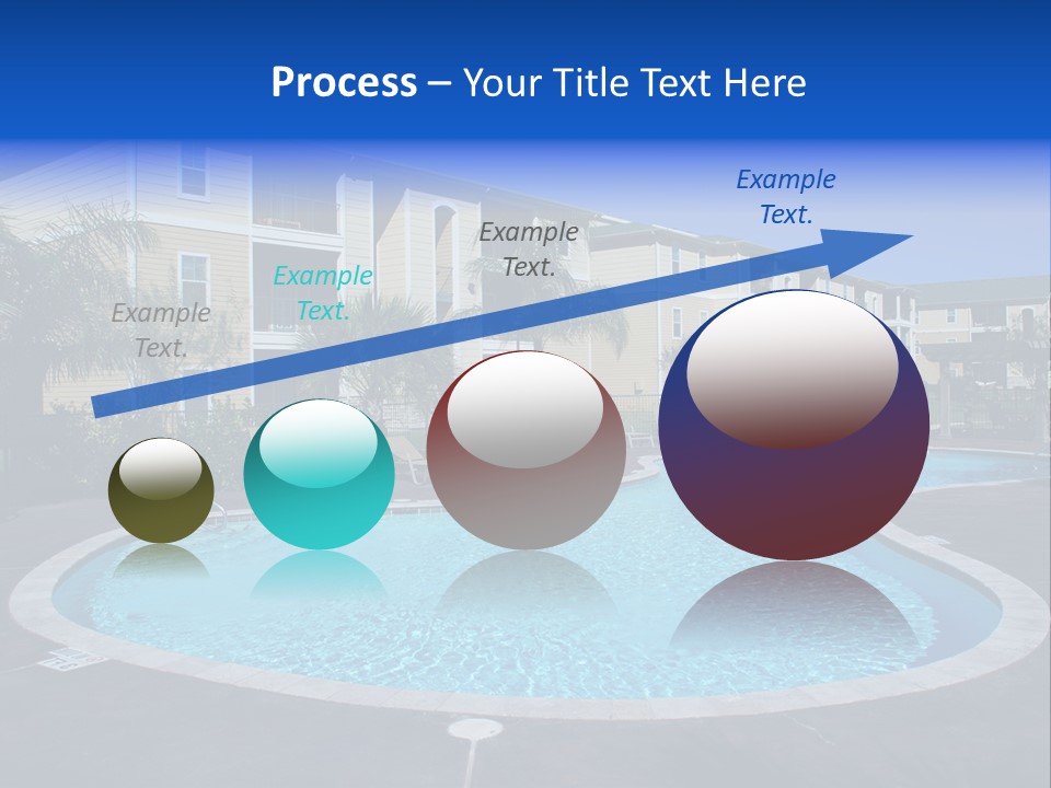 Swimming Pool And Apartment Houses PowerPoint Template