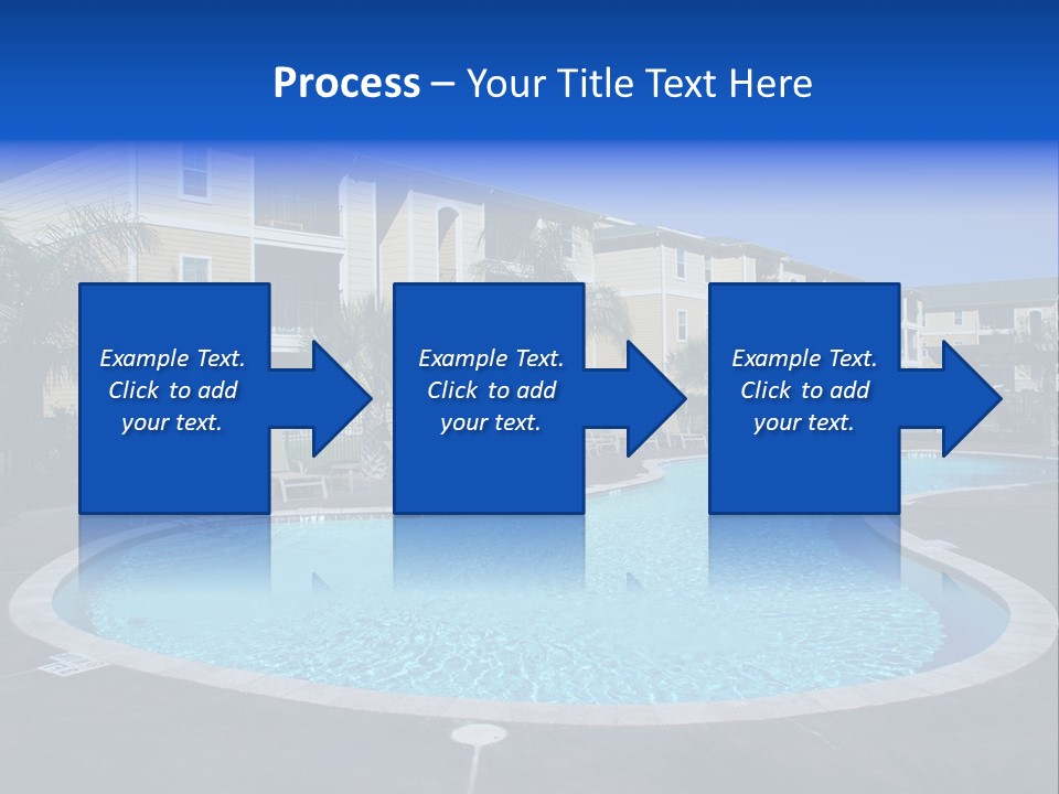 Swimming Pool And Apartment Houses PowerPoint Template
