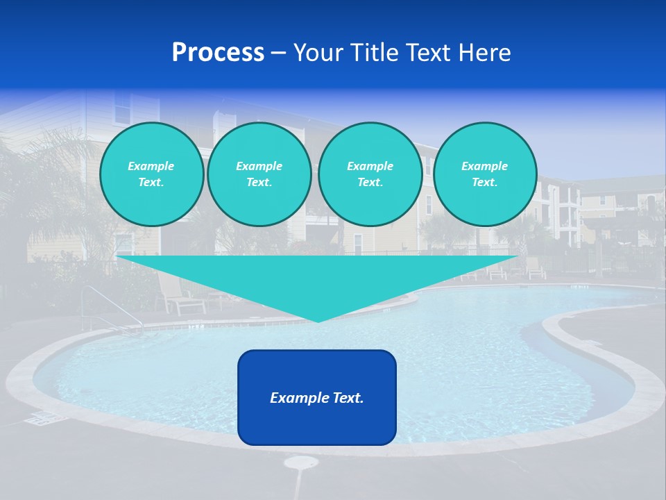 Swimming Pool And Apartment Houses PowerPoint Template
