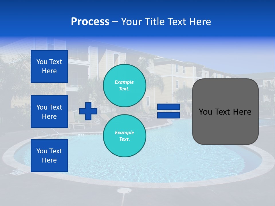 Swimming Pool And Apartment Houses PowerPoint Template