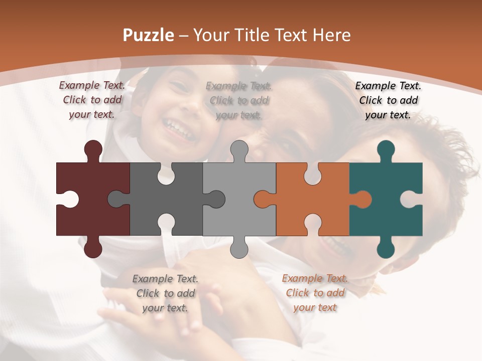 Family Lifestyle Portrait Of A Mum And Dad With Their Two Kids Having Fun Outdoors PowerPoint Template