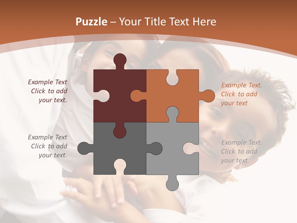 Family Lifestyle Portrait Of A Mum And Dad With Their Two Kids Having Fun Outdoors PowerPoint Template