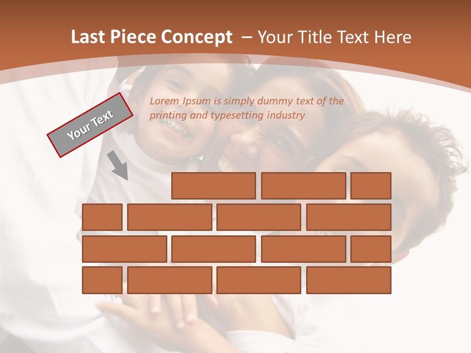 Family Lifestyle Portrait Of A Mum And Dad With Their Two Kids Having Fun Outdoors PowerPoint Template