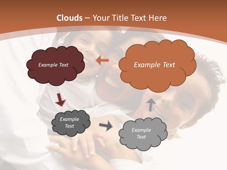 Family Lifestyle Portrait Of A Mum And Dad With Their Two Kids Having Fun Outdoors PowerPoint Template