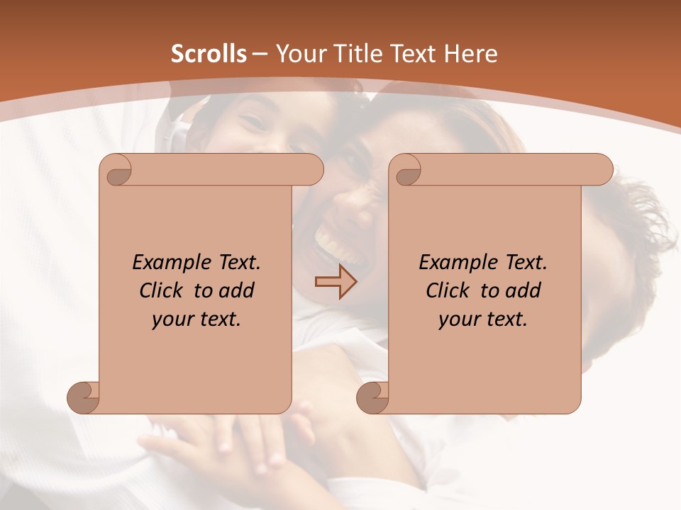 Family Lifestyle Portrait Of A Mum And Dad With Their Two Kids Having Fun Outdoors PowerPoint Template