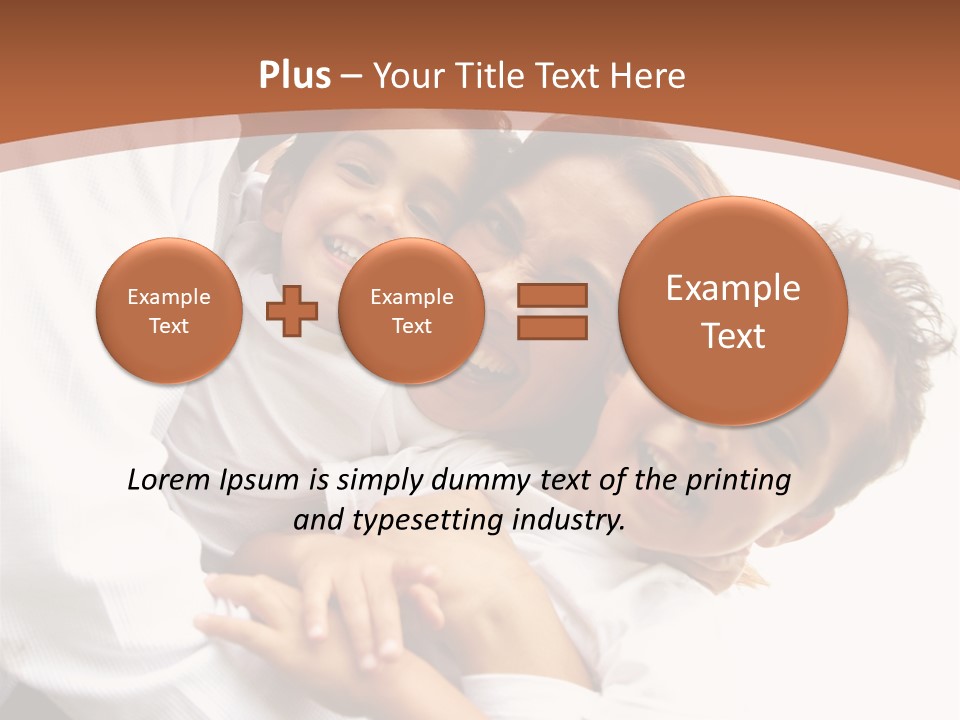 Family Lifestyle Portrait Of A Mum And Dad With Their Two Kids Having Fun Outdoors PowerPoint Template