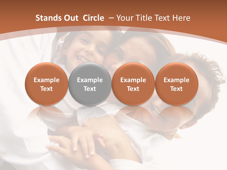 Family Lifestyle Portrait Of A Mum And Dad With Their Two Kids Having Fun Outdoors PowerPoint Template