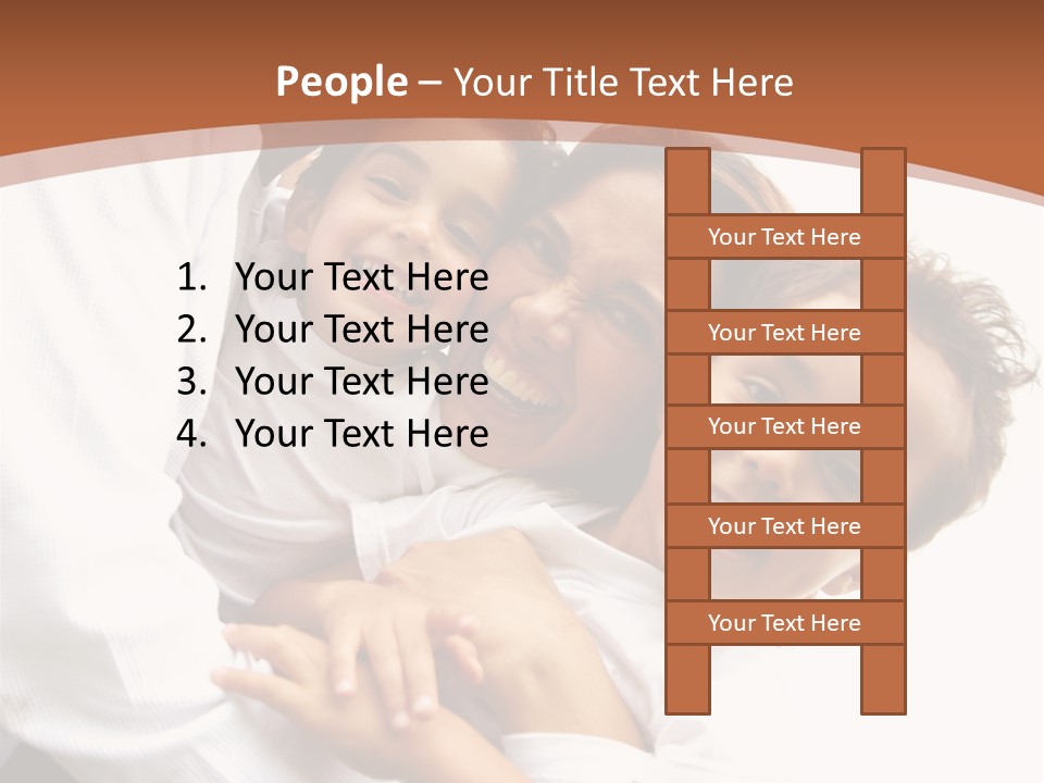 Family Lifestyle Portrait Of A Mum And Dad With Their Two Kids Having Fun Outdoors PowerPoint Template