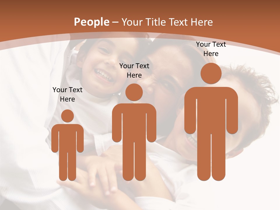 Family Lifestyle Portrait Of A Mum And Dad With Their Two Kids Having Fun Outdoors PowerPoint Template