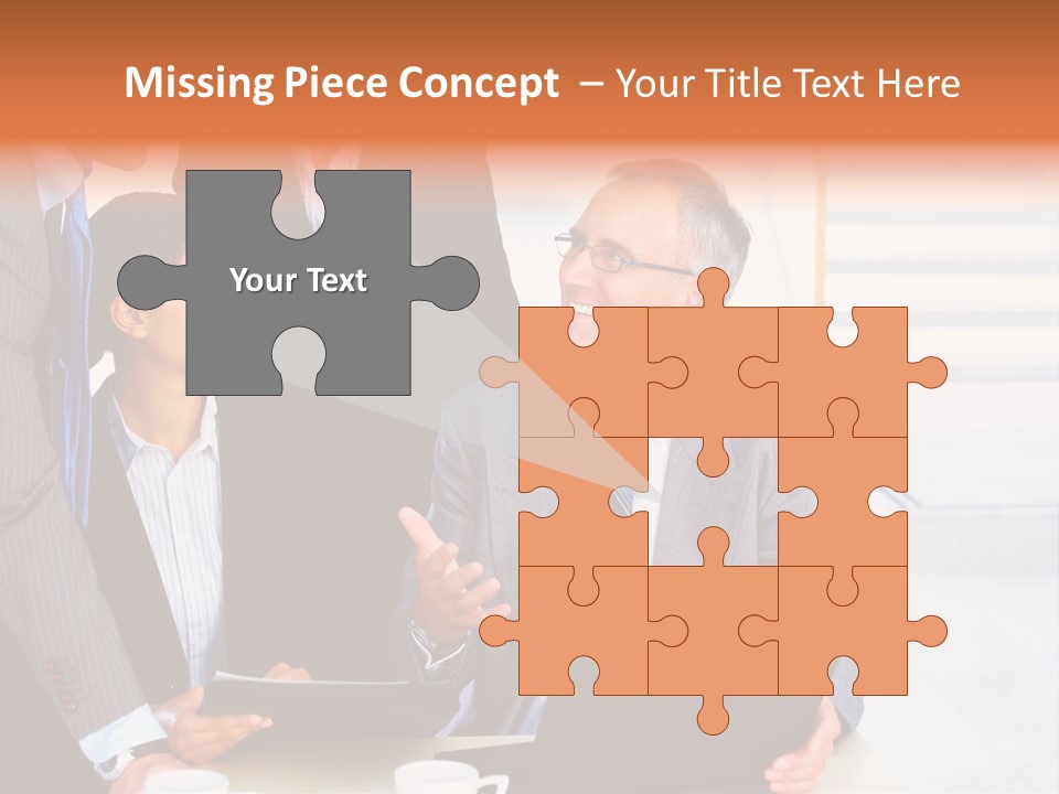 A Group Of Business People Standing Around A Laptop PowerPoint Template