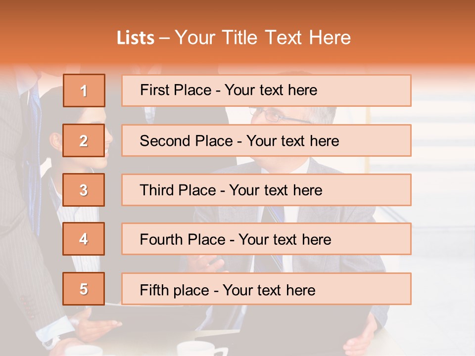 A Group Of Business People Standing Around A Laptop PowerPoint Template