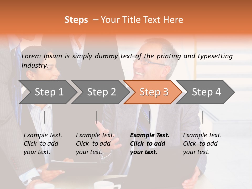 A Group Of Business People Standing Around A Laptop PowerPoint Template