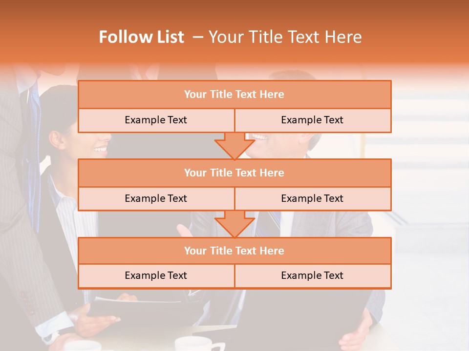 A Group Of Business People Standing Around A Laptop PowerPoint Template