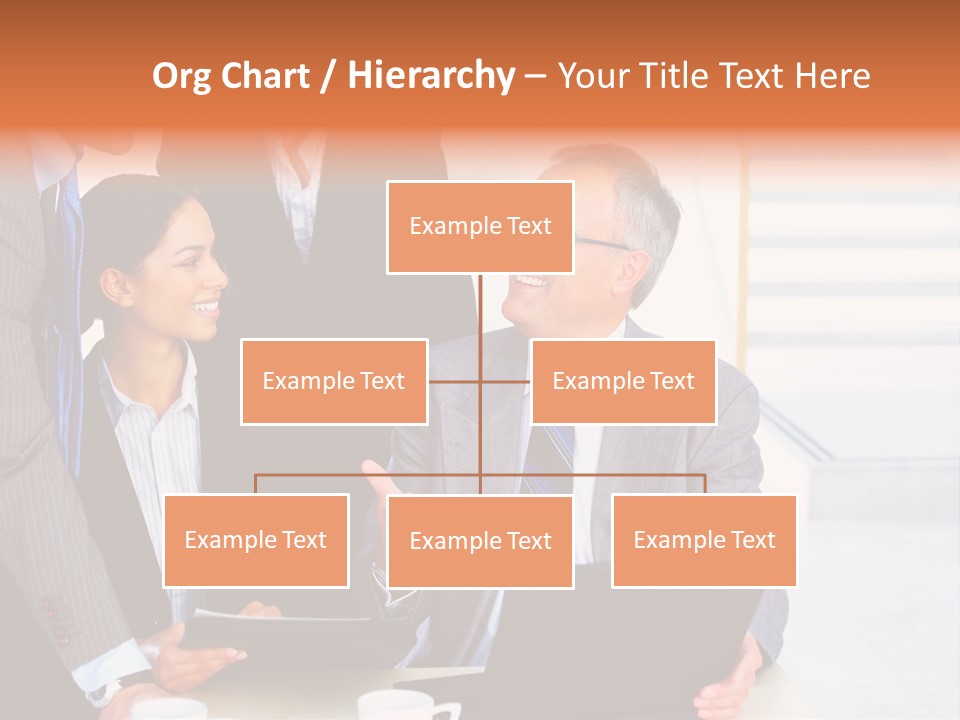 A Group Of Business People Standing Around A Laptop PowerPoint Template