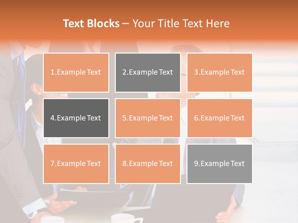 A Group Of Business People Standing Around A Laptop PowerPoint Template