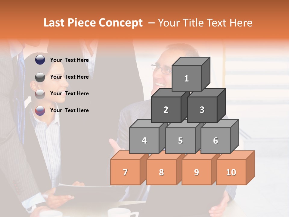 A Group Of Business People Standing Around A Laptop PowerPoint Template