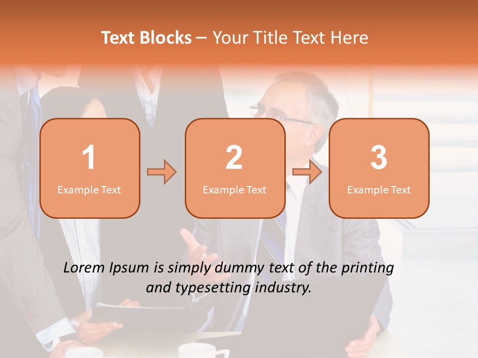 A Group Of Business People Standing Around A Laptop PowerPoint Template