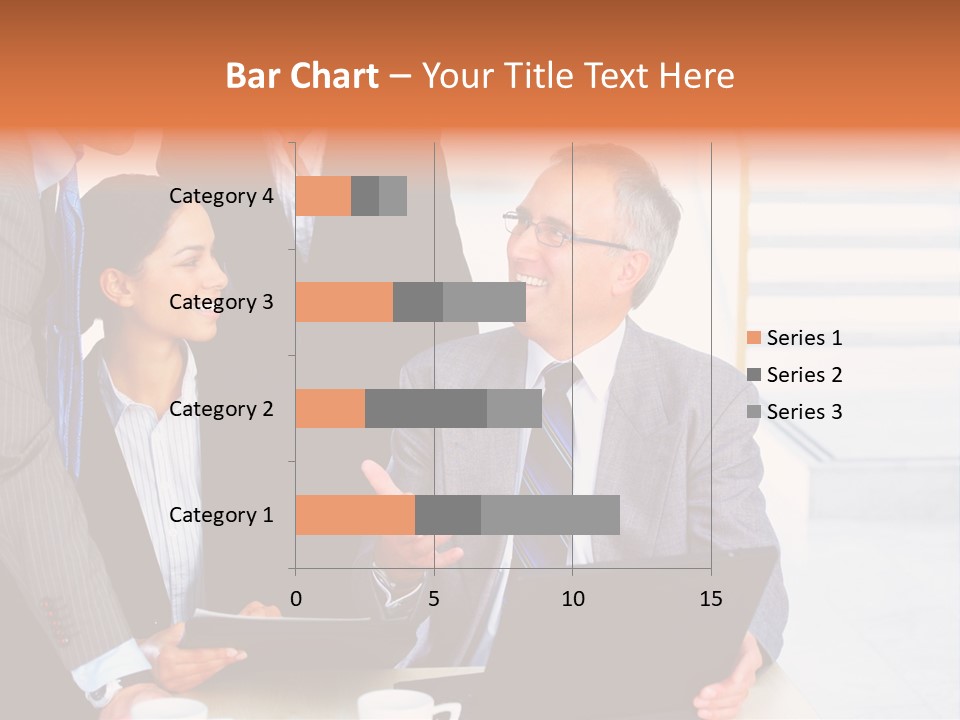 A Group Of Business People Standing Around A Laptop PowerPoint Template