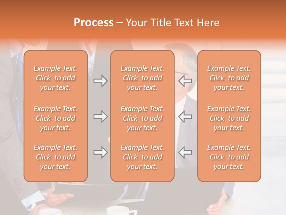A Group Of Business People Standing Around A Laptop PowerPoint Template