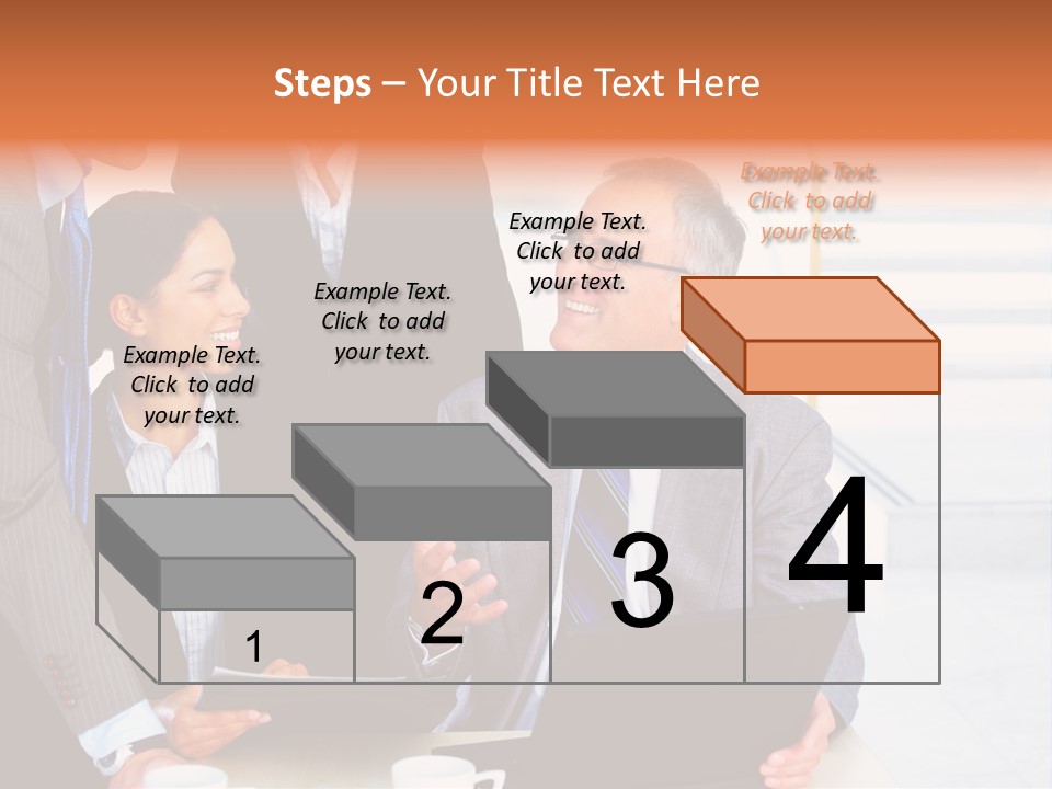 A Group Of Business People Standing Around A Laptop PowerPoint Template