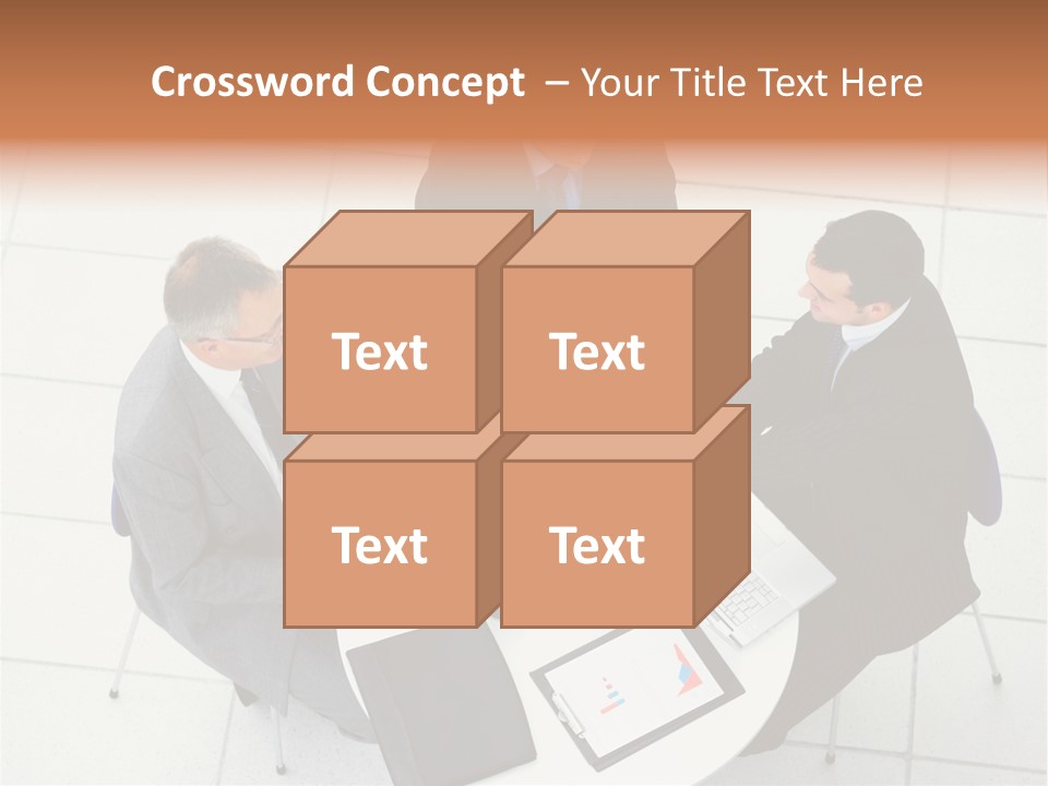 A Group Of Business People Shaking Hands Over A Table PowerPoint Template