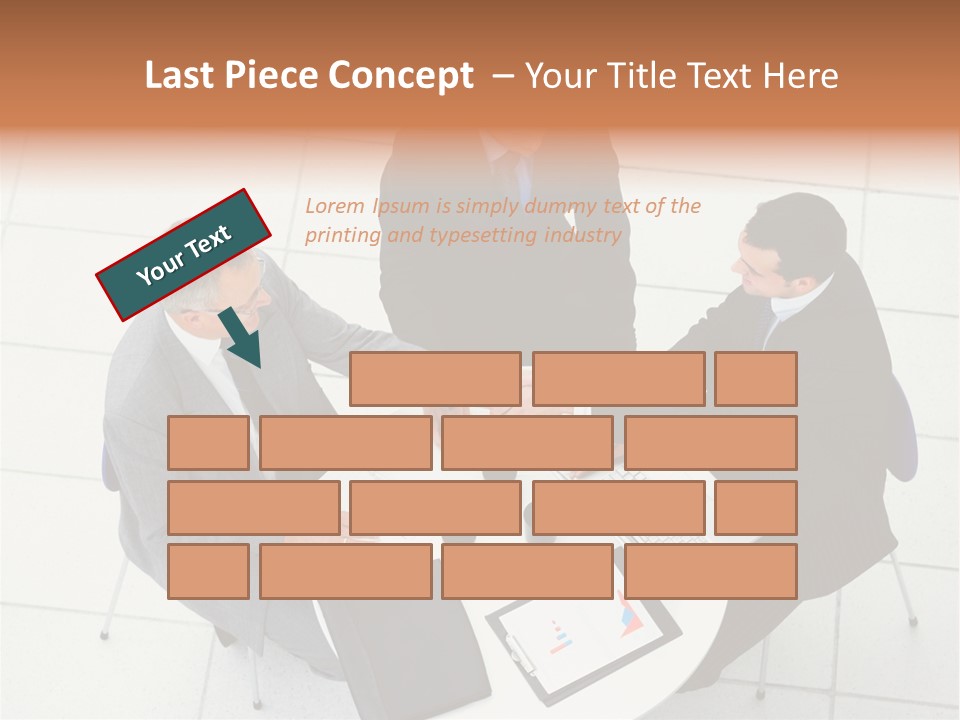 A Group Of Business People Shaking Hands Over A Table PowerPoint Template