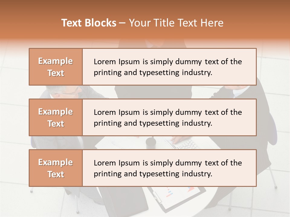 A Group Of Business People Shaking Hands Over A Table PowerPoint Template