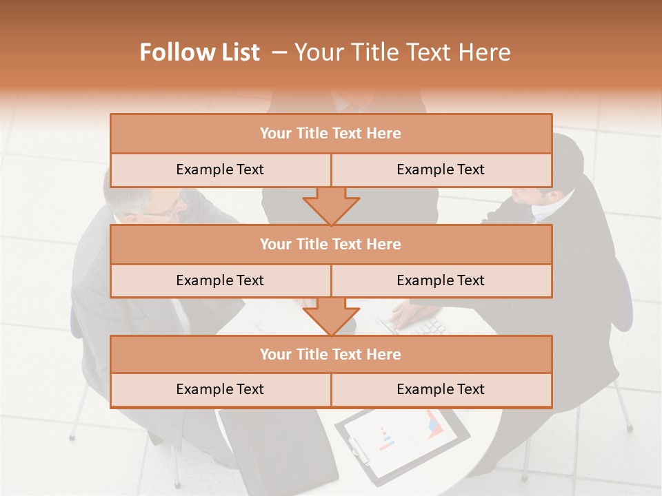 A Group Of Business People Shaking Hands Over A Table PowerPoint Template