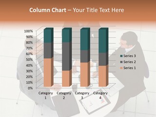 A Group Of Business People Shaking Hands Over A Table PowerPoint Template