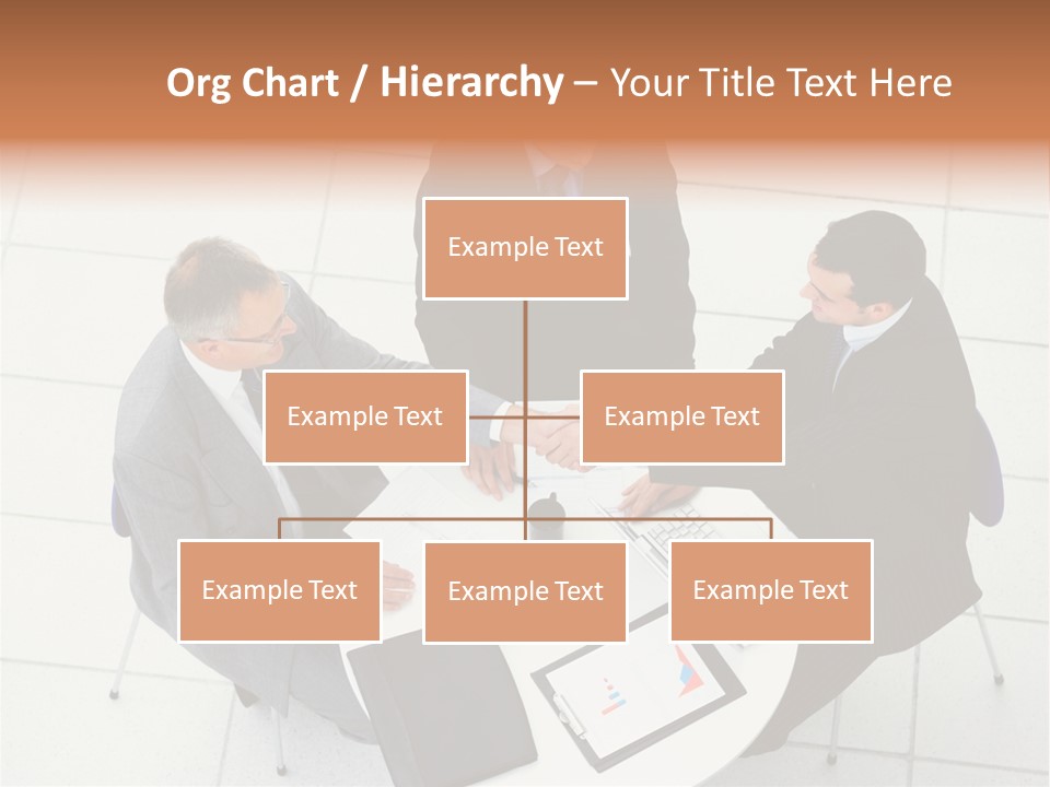 A Group Of Business People Shaking Hands Over A Table PowerPoint Template